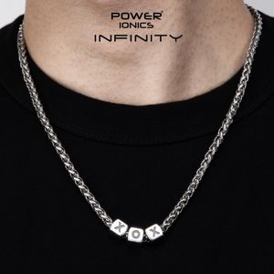 Halsband Power Ionics Infinity Series Ny trendig kubansk kedja 5mm män kvinnor mode smycken hälsa germanium halsband gratis graverade gåvor