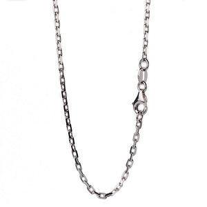 Necklaces JustNeo solid 925 sterling silver oval cable chain necklace with rhodium plate 1628inch Basic Chains for Pendants