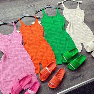 Kobiety Jumpsuits Rompers Summer Knit Elasty Jumpsuit Y2K Women Odzież Bodysuit Romper Onepieces Seksowne zielone ciało Jumpsuits Krótkie spodnie kombinezon 230520