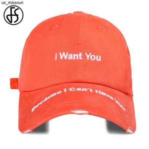 Ball Caps FS 2022 Summer Young Style Yellow Orange Proste Trucker Hat Cotton Baseball Caps For Men Kobiety List Tata Hats Casquette Homme J230520