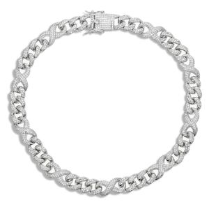 Nuova collane da 12 mm in argento a infinito crana cubana a catena cucina ghiacciata bling aaa