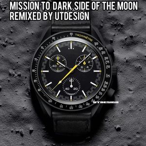 ムーンメンズウォッチフル機能Quarz Chronograph Watches Mission to Mercury 42mmナイロンラグジュアリーウォッチ限定版マスターwristwatc274s