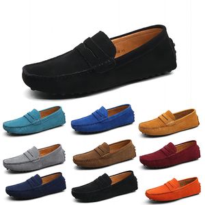 2023 Erkekler Sıradan Ayakkabı Siyah Mavi Turuncu Gri Yeşil Kahverengi Slip-On Spor ayakkabı boyutu 40-45 Color1