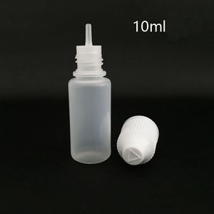 10ml Plastic Dropper Bottles Tamper vident Double Caps Long Thin Needle Tips Liquid