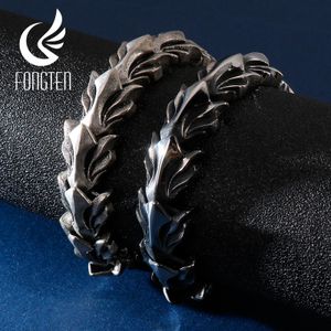 Armreif Fongten Vintage Schlangenkette Armband Hip Hop Edelstahl zierliche Charms Herren Armbänder Armreif Schmuck Schmuckstücke Geschenk