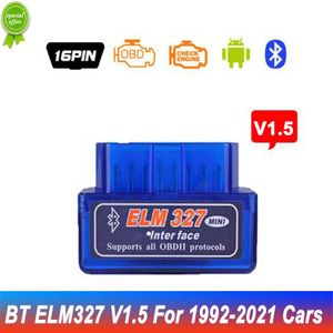 NY V2.1 OBD2 / OBDII Super Mini ELM327 Bluetooth ELM 327 Version 2.1 Felkodare Android Torque Car Code Scanner för flera varumärken