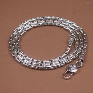 Catene Collana in vero argento sterling 925 Catena a maglie lunghe 3 mm da 23,6 pollici