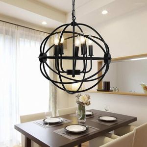 Pendant Lamps Antique Style Industrial Vintage Light Ceiling Chandelier 5 Lights Decorative Luminaire Metal Hanging For