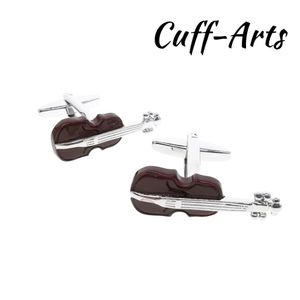 Mens manschettknappar Brown Violin Music Cufflinks Gifts For Men Gemelos Les Boutons de Manchette av Cuffarts C10608