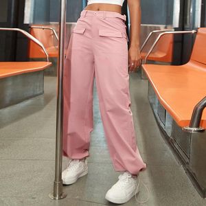 Women's Pants Cargo Woman Trousers Plus Size Relaxed Fit High Waist Drawstring Joggers Female Streetwear