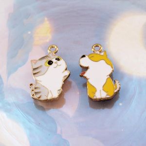 Other Cartoon Enamel Dog Cat Charms Pendants DIY Bracelet Earrings Necklace For Jewelry Making Accessories