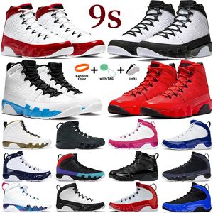 9 9s Mens basketskor Sneaker Fire Gym Red Powder Blue Space Jam UNC University Blue Gold Black White High Chile Red Dream It Particle Grey Sports Sneakers