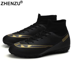 Safety Shoes Zhenzu Size 34-47 Высокая лодыжка футбольная обувь AG/TF Football Boots Kids Boy