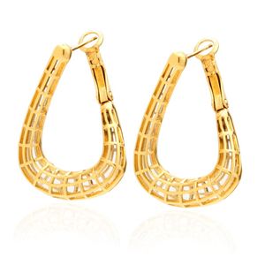 Huggie Varole Trendy Twisted and Hollow Geometry Hoop earrings for woman for Gold Color Piercing EarringファッションジュエリーギフトOorbellen