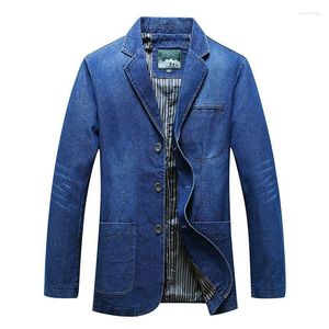 Men's Suits Casual Suit Jacket Men Loose Denim Blazer Mujer Windbreaker Coats Vintage Harajuku Long Sleeve Tops