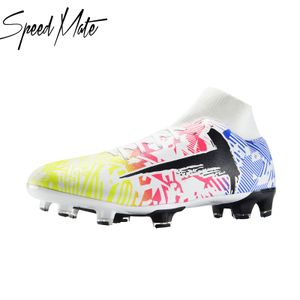 Safety Shoes Speedmate Style Fg Football Boots Academy Soft Breathable Turf Soccer Cleats Outdoor Sport High Ankle Shoes 230519