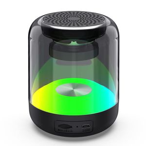 Bärbar mini trådlös Bluetooth -högtalare USB Stereo Sound Music Box Transparent Fashion Battery Plastic EnceInte Bluetooth ABS