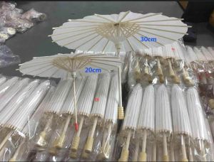 Top Bridal Wedding Paper paraplyer Parasols Handgjorda vanliga kinesiska minihantverksparaply för att hänga ornament Diameter: 20-30-40-60cm
