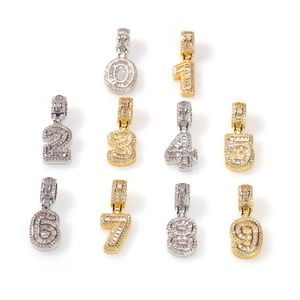 Подвесные ожерелья Rock Sugar Digital Hip Hop Cubic Circlace Collece Alternative Design Fashion Diy Diamond Out Drop Deliver