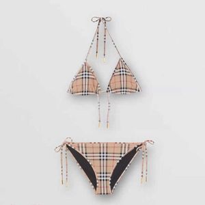 Costumi da bagno per bambini Costume da bagno estivo Stripe Thread Head Check Pattern Set da ragazza Moda Abiti comodi Bikini Childreniftp