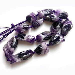 Perline perline di ametista viola naturale a forma libera irregolari perline sparse fai da te per la produzione di gioielli collana di perline braccialetto per le donne regalo