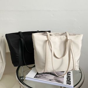 Evening Bags Simple Solid Color Shoulder Bag Handbag Ox Tophandle Female Large Capacity Shopping Street Zipper for Women 230519