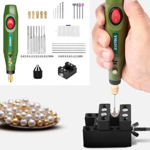 Equipments SNASAN Mini Pearl Punching Machine Jewelry Making Tool Handmade DIY Drilling Tools