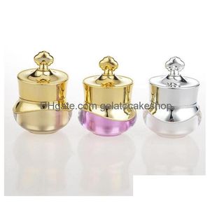 Packing Bottles 5G Empty Cosmetic Pack Eye Cream Jar Travel Crystal Acrylic Bottle With Crown Cap Refillable Drop Delivery Office Sc Dhj71