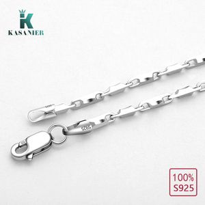 Ожерелья KASANIER, новинка 2020, женское тонкое серебро 925 пробы, 1,8 мм, ожерелья-цепочки с застежками-лобстерами для мужчин и женщин, подарок, итальянские ювелирные изделия