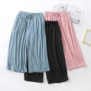 Kvinnors sömnkläder 2023 DrawString Sleeping Pants Spring Solid Color Long Women Pyjamas Sleep Trousers Kvinnors pyjamas bottnar mjuka