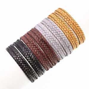 Pulseiras atacado 50 tamanhos artesanais corda tecida masculina pulseiras de couro para mulheres femme homme masculino pulseiras joias frete grátis