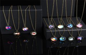 Universe Planet Glass Luminous Doubleided Retro Pendant Necklace Women Men Galaxy Nebula Cosmic Art Picture Jewelry4473795
