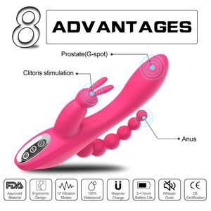 NXY Vibratörler Tavşan G Spot Klitoris Stimülatör Penis Anal dildo Vibrator Çift Penetrasyon Seks Oyuncakları Kadınlar İçin Yetişkin Çiftler Cinsel Ürün 230508