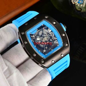 De's Top marca de lujo R-aguja ahuecada permeable dibujo color cara lujo impermeable relojes de cuarzo automáticos para hombres
