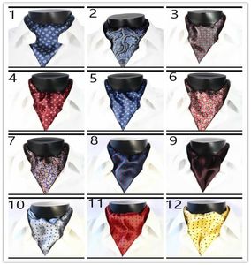 2017 Paisley Floral Spot mens 100 Silk Ascot Cravat Casual business Scarves Scarf Ties Woven Party Ascot FB necktie 5pcslot 405218895