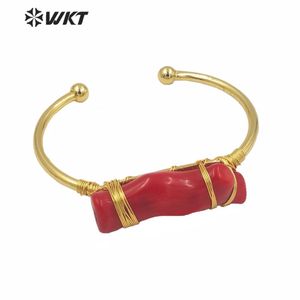 Bangle WTB568 Wholesale special lady bangle beautiful red coral open bangle elegant women jewelry coral bangle 58mm