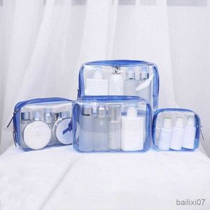 Bolsas de cosméticos Casos de bolsa de cosmética clara Transparente Bolsa de higiene pessoal transparente Zipper Organizador de beleza Organizador de beleza Acessórios de viagem