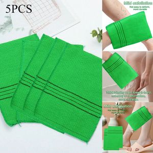 5pcs toalha de dupla face coreana esfoliante banheira de pano de lavar corpo toalha de chuveiro portátil para adultos escova de grãos luva de descascamento