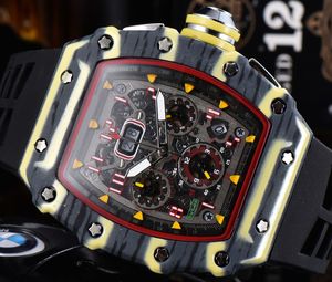 2023 New Watch Men's Leisure Diamond Watches Gold Steel Case Silicone Quartz Wristwatch Strap Male Relogio Maschulino RI18