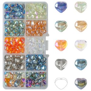 CRYSTAL STREBELLE POCHOTYALE MULTI COLERS 8mm 300st/Box Smooth Face Crystal Glass Heart Form Loose Pear Pärlor DIY smycken Tillbehör