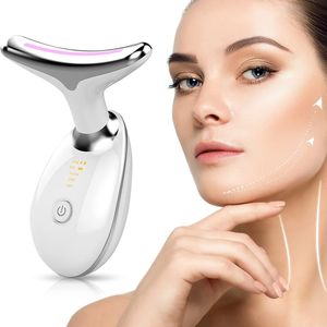 Dispositivos de cuidados de rosto Dispositivo de beleza de face de face 3 cor de led terapia de pon terapia apertada reduz reduzido o queixo duplo anti ruga pesco