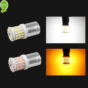 Nowy ceramiczny sygnał samochodowy LED 12V 57SMD 3014 1156 BA15S/1157 BAY15D Lampa odczytu Wysoka jasność Białe żółte światło automatyczne