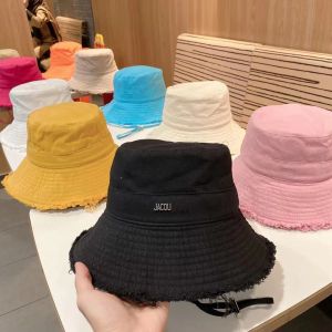 Designer-Eimerhut für Damen, ausgefranste Kappe, Casquette-Bob-Hüte mit breiter Krempe, Sommer-Fischer-Strandhüte