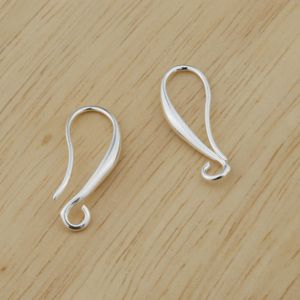 Polish 100PCS 925 Sterling Silver Earring Findings Ear Clasps Hooks Fittings DIY Jewelry Making Accessories Wire