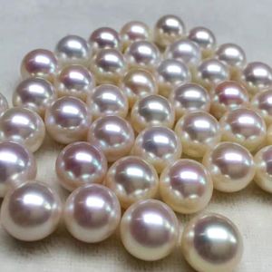 Polsk 3a rundform naturlig vit färg lös sötvatten pärla 2.5mm10.5mm naturligt sötvatten pärla för örhängen