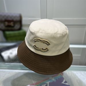Designers Women Men Bucket Hat Luxury Brand Fishing Hats Letter C Classic Sun Hats Sandy Beach Hat Four Season Patchwork Colors Fitted Cap