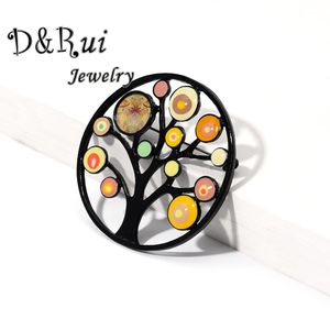 Brosches Original Design Tree of Life and Pins For Women Clothes Scarf Fashion Emalj Alloy Black Friday Brosch Pin Jewelry 2021