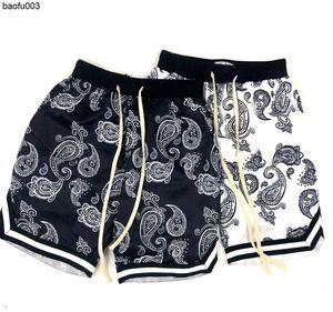Erkek Tişörtler 2021 Harajuku Street Giyim Şort Erkekler Bandana Desen Moda Yaz Şortları Hip Hop Gündelik Dipler Elastik Wais Adam Pantolon J230522