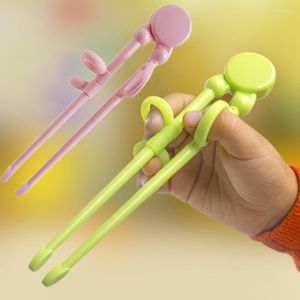 Chopsticks Baby Enlightenment Grade Kids Training Helper 1 Pair Plastic Children Tableware Learning
