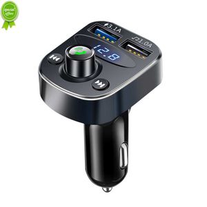 Nuovo kit vivavoce per auto Trasmettitore FM Bluetooth Dual USB 4.2A Adattatore per caricabatterie per accendisigari Lettore musicale MP3 Accessori per auto